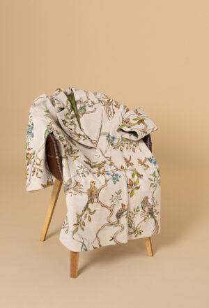 all-over printed wool coat